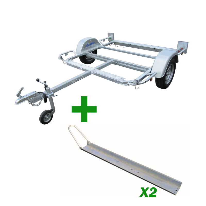remorque porte-moto LIDER 39420 avec rails