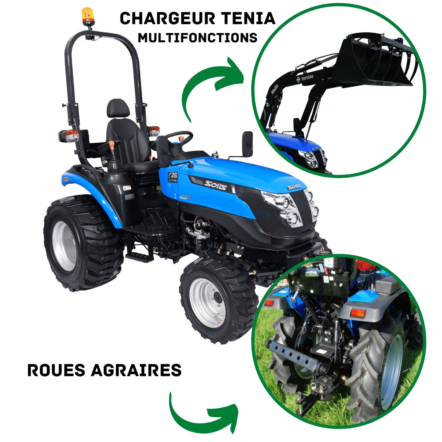 Microtracteur SOLIS 26 9+9 INVERSEUR