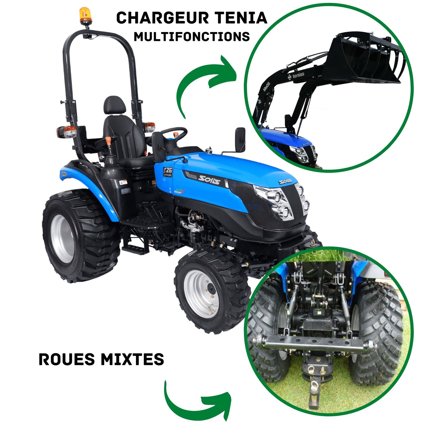 Microtracteur SOLIS 26 9+9 INVERSEUR