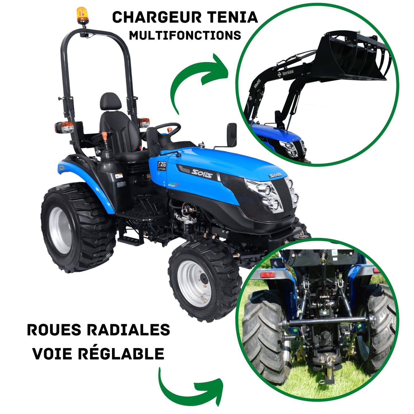 Microtracteur SOLIS 26 9+9 INVERSEUR